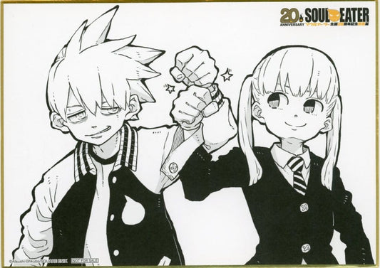 Soul Eater Maka Albarn Mini Shikishi Art Board Visitor Gift from the Soul Eater 20th Anniversary Original Art Exhibition