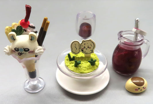 Chiikawa Kurimanju Momonga Ping Pong Button Mini Figure Collection Chiikawa Restaurant - Gray Parker Service