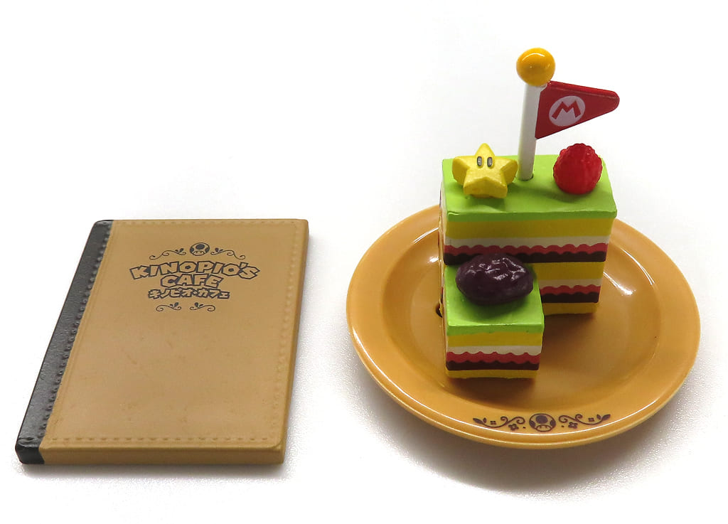 Super Mario Toad Cafe Miniature Figure Collection Goal Pole Cake Figure