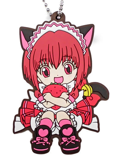 Tokyo Mew Mew Ichigo Momomiya 20th Anniversary Rubber Mascot Keychain (Pre-owned) - Bandai