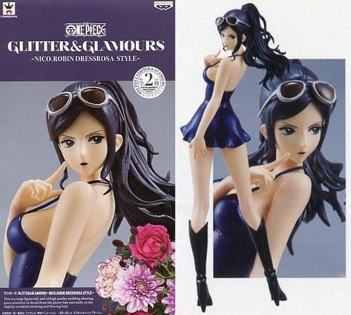 Nico Robin GLITTER & GLAMOURS -DRESSROSA STYLE- Figure (Hatless) ONE PIECE - Banpresto