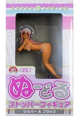 Super Sonico Sonico Noodle Stopper Figure Silver & Black Figure - FuRyu