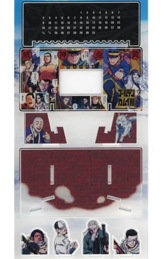 Golden Kamuy Acrylic Perpetual Calendar, Desk Type, Used