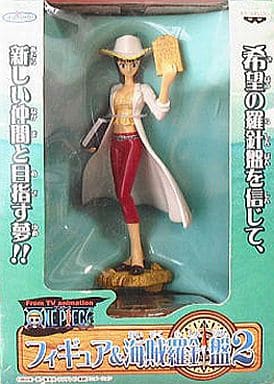 Nico Robin ONE PIECE Figure & Pirate Compass 2 Prize Figure, Used - Banpresto