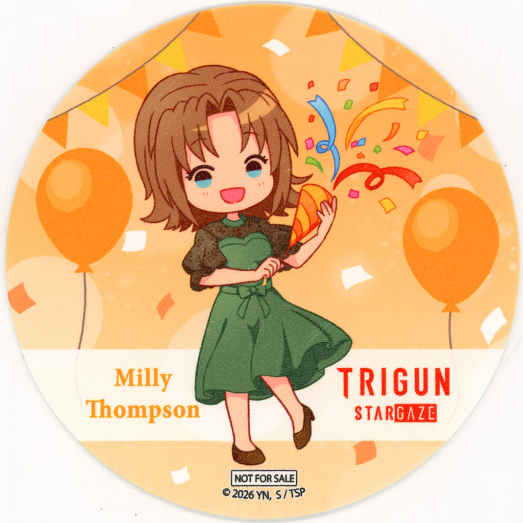 Trigun Milly Thompson Coaster STARGAZE x eeo cafe Menu Order Bonus Coaster (Pre-owned) - A3