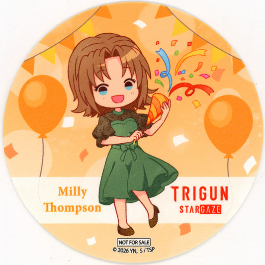 Trigun Milly Thompson Coaster STARGAZE x eeo cafe Menu Order Bonus Coaster (Pre-owned) - A3