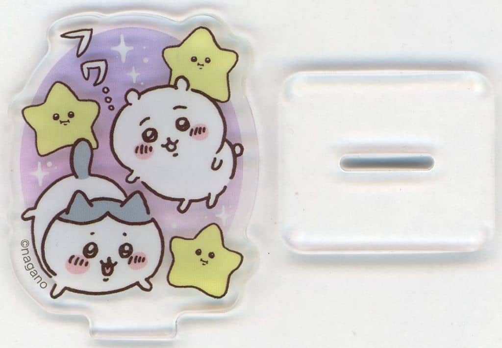 Chiikawa Nanka Chiisakute Kawaii Yatsu Acrylic Mini Acrylic Stand Chiikawa & Hachiware (Fuwa) - Ensky