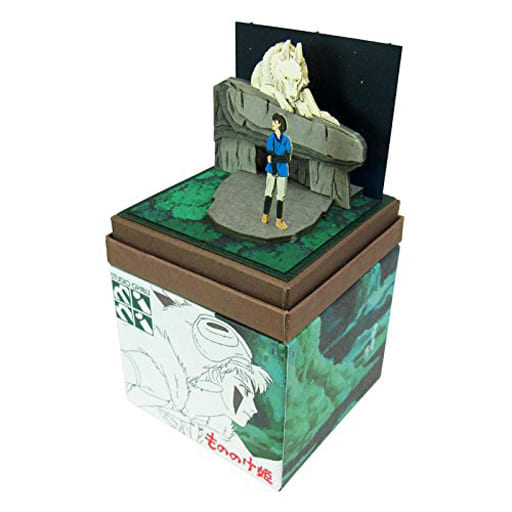 Studio Ghibli Mini Princess Mononoke Moro & Ashitaka Miniature Art Kit Ashitaka Figure Model Kit - Sankei