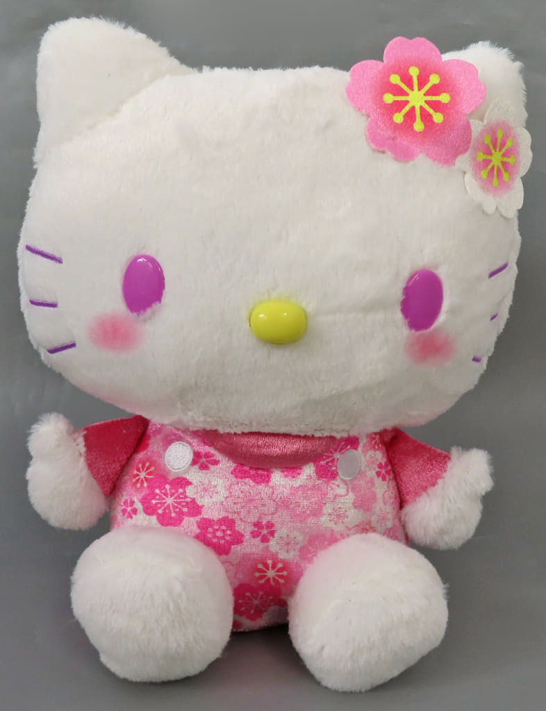 Sanrio Hello Kitty Sakura Motif BIG Plush Hello Kitty Tiny Chum Plush - FuRyu
