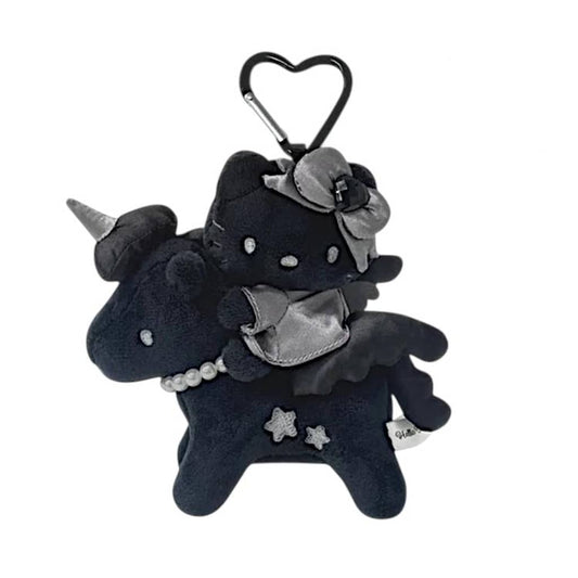 Hello Kitty Pegasus (Black) Premium Mascot Keychain Sanrio Characters Keychain (Pre-owned)