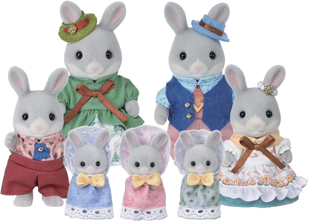 Sylvanian Family Cotton Rabbit Family Celebration Set Figure Set