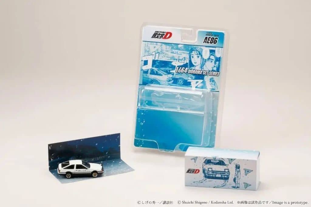 Initial D Takumi Fujiwara Natsuki Mogi Toyota Sprinter Trueno (AE86) 1/64 Scale Model Car - Hobby Japan