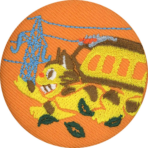 Studio Ghibli Catbus Totoro Embroidered Brooch Collection Pin, Used - Bennelic