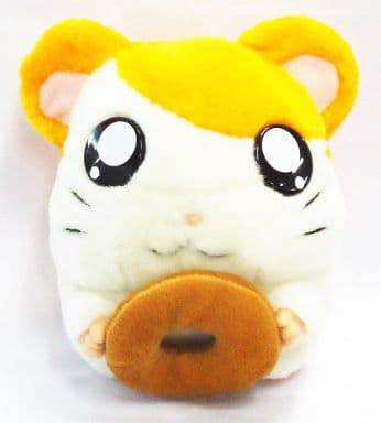 Hamtaro Plush Doll Holding Large Donut, Hamtaro Plush, Tottoko Hamutaro Mister Donut Collaboration Plush (Pre-owned)