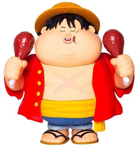ONE PIECE Chunky Monkey D. Luffy Soft Vinyl Figure, Pre-owned, Painted Complete - Bandai