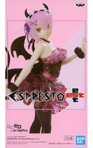 Re:Zero Ram ESPRESTO est-Clear & Dressy Figure - Banpresto