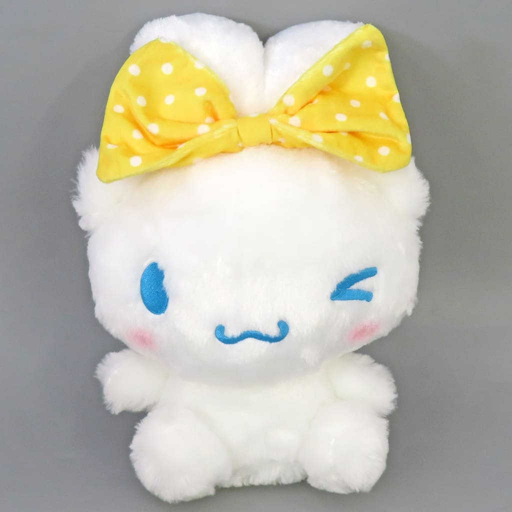 Sanrio Cinnamoroll Big Plush Dot Ribbon Yellow Ver. Big Ribbon Ear Knot Plush Figure FuRyu - FuRyu
