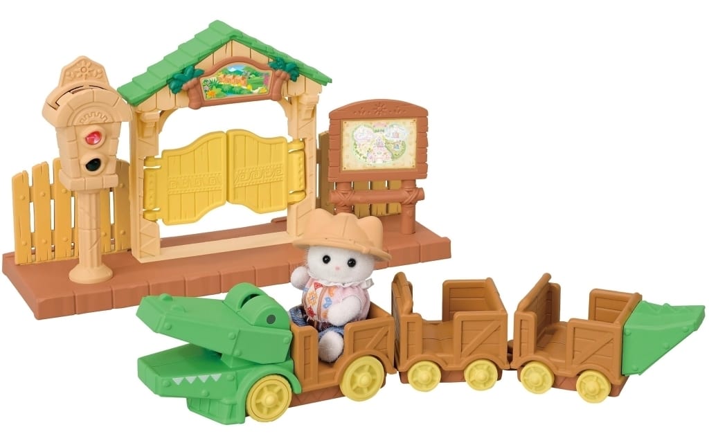 Sylvanian Family Doki Doki Crocodile Train 6-Piece Playset