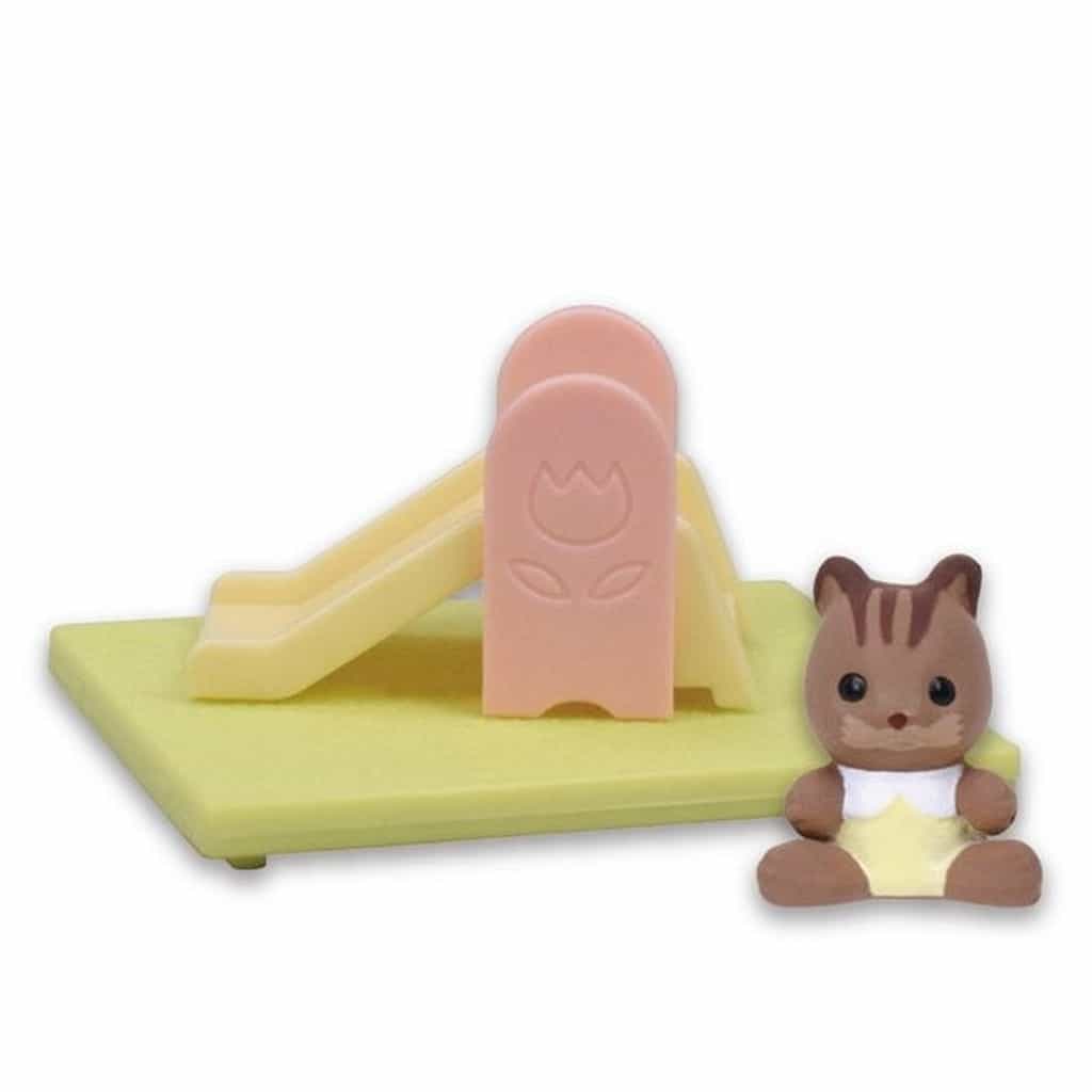 Sylvanian Family Walnut Squirrel Baby (Alfie) Decoratable Baby House and Garden Playset