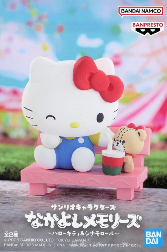 Hello Kitty & Cinnamoroll Sanrio Characters Nakayoshi Memories Figure - Banpresto (Pre-owned)