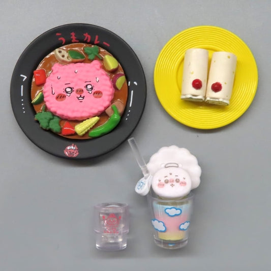 Chiikawa Chiikawa & Hachiware Tortilla Wrap & Hot Spring Yogurt Drink Mini Figure Collection Trading Figure (Pre-owned)