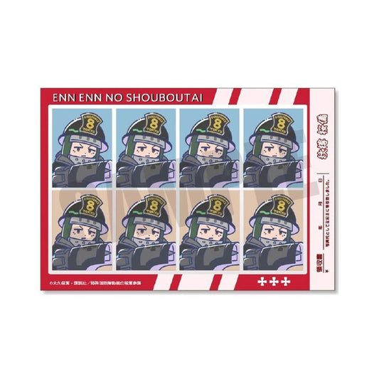 Fire Force Akitaru Obi Retopop ID Photo-Style Sticker