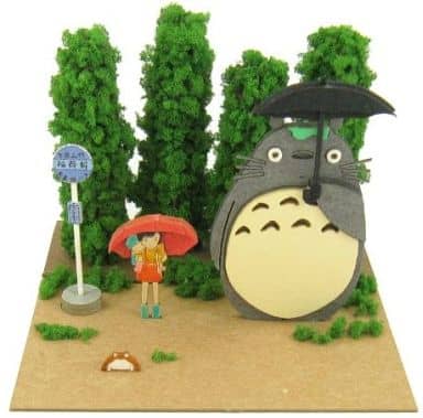 Studio Ghibli My Neighbor Totoro Totoro & Bus Stop Miniature Art Kit Studio Ghibli Series mini Scale Model Kit - Sankei
