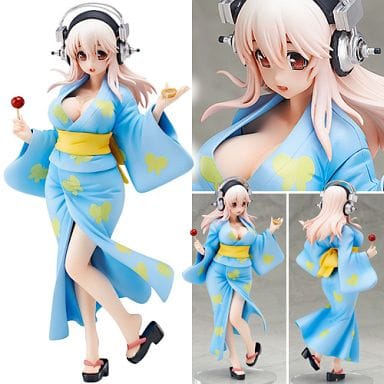 Super Sonico Yukata Ver. "Dai-Ichi Uchuu Sokudo" 1/8 Scale PVC Painted Figure - FREEing