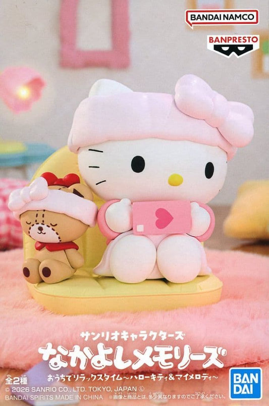 Hello Kitty My Melody Nakayoshi Memories Figure Sanrio Characters Banpresto - Banpresto (Pre-owned)