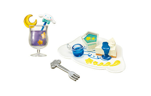 Sanrio Cinnamoroll Starry Sky Dessert Plate Re-Ment Miniature Figure Cafe Terrace Series 7 Pre-owned (Re-Ment)
