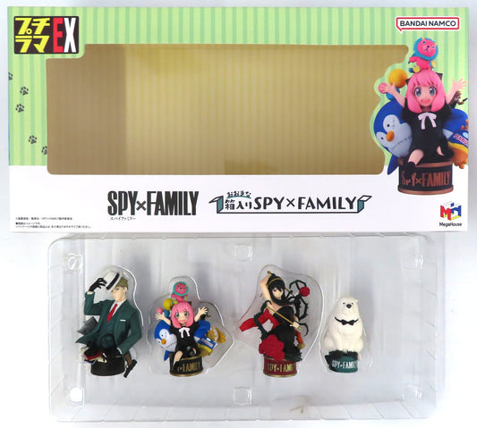 SPY x FAMILY Loid Forger, Anya Forger, Yor Forger, Bond Forger Petit Rama EX 4-Figure Set - MegaHouse
