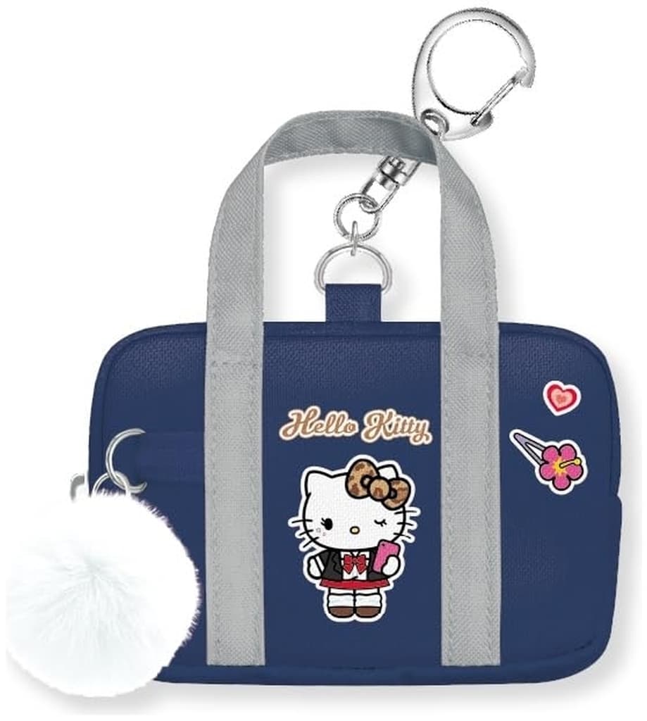 Sanrio Characters Hello Kitty Schoolbag-Style Mini Bag Keychain (White Gal Ver.) - Krux