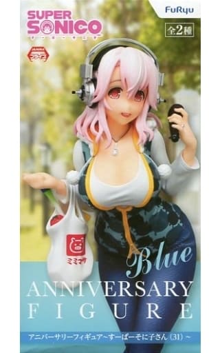 Super Sonico Anniversary Figure Super Sonico-san (31) Blue Ver. Figure - FuRyu