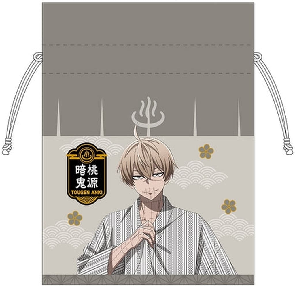 Tougen Anki Jin Kougasaki Mame Kinchaku Drawstring Pouch Yukemuri Biyori Phrase
