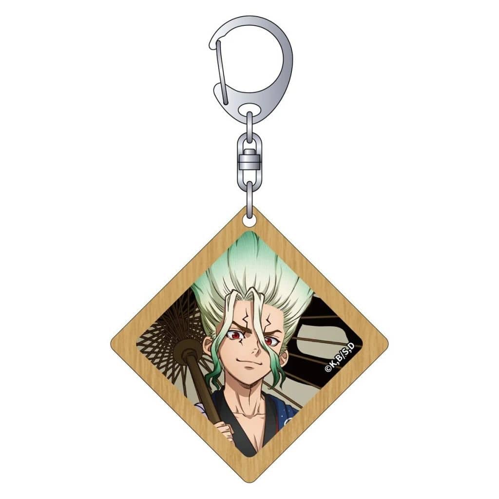 Dr. STONE Senku Ishigami Wooden Plaque Keychain - Movic