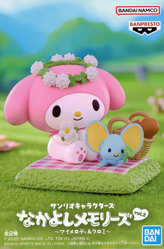 Sanrio Characters My Melody & Kuromi Nakayoshi Memories vol.2 Figure, Kuromi, My Melody, Banpresto - Pre-owned