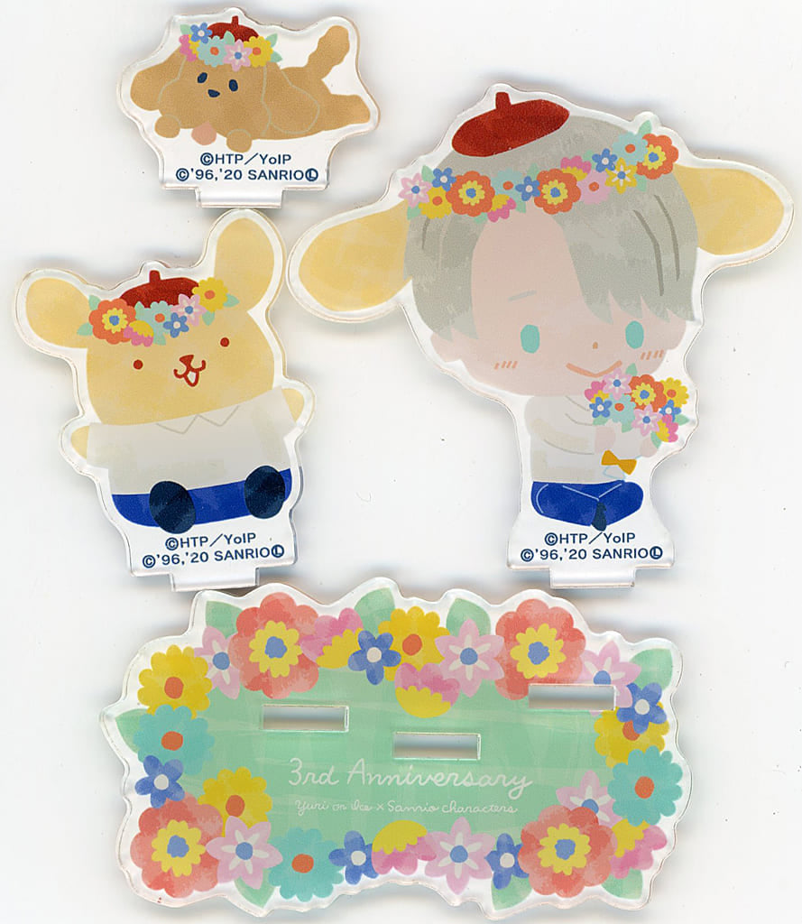 Yuri!!! on Ice Victor Nikiforov x Pompompurin A Acrylic Stand Anime Only Shop 3rd Anniversary Sanrio Characters Collab