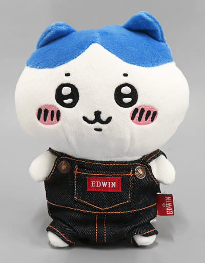 Chiikawa Hachiware Plush EDWIN Collaboration 2022 Denim Overalls Ver. Soft Plush Doll (Pre-owned) - Nakajima Corporation
