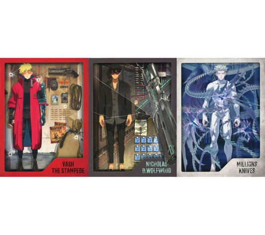 TRIGUN STAMPEDE Limited First Production Edition Complete Set of 3 Volumes Trigun Anime Blu-ray DVD Used
