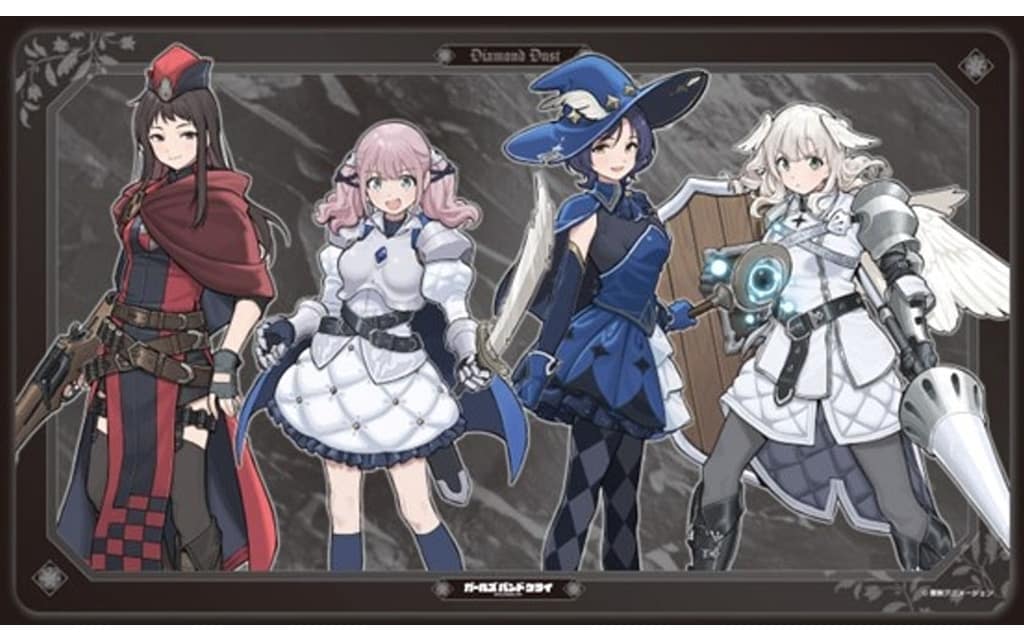 Girls Band Cry Diamond Dust B Character Rubber Mat (Playmat) - Ensky