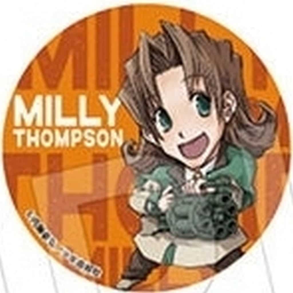 Trigun Milly Thompson Trading Can Badge Chugai Grace Cafe Illustrated Mini Character Ver. Badge (Used)