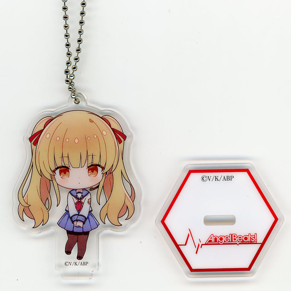 Angel Beats! Yuri Acrylic Keychain Chain Charm, Acrylic Goods, Approx. 60mm, Pre-owned