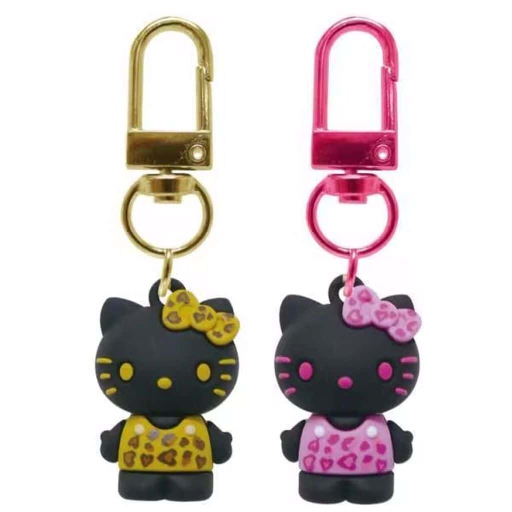 Sanrio Characters Hello Kitty Leopard/Black PVC Pair Keychain (Pre-owned) - Kei Company
