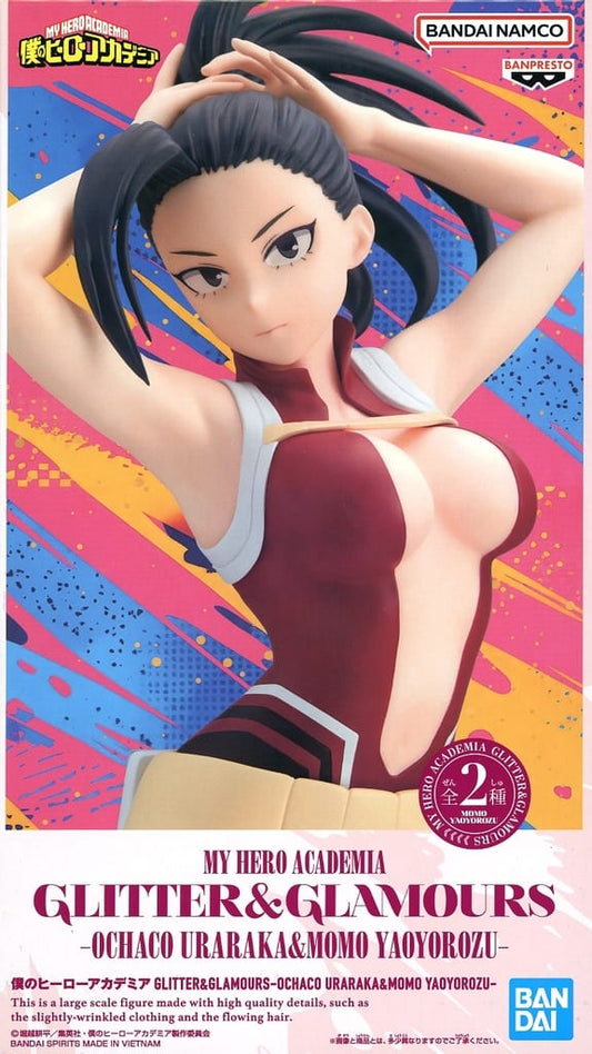 My Hero Academia Ochaco Uraraka Momo Yaoyorozu GLITTER & GLAMOURS Figure - Banpresto