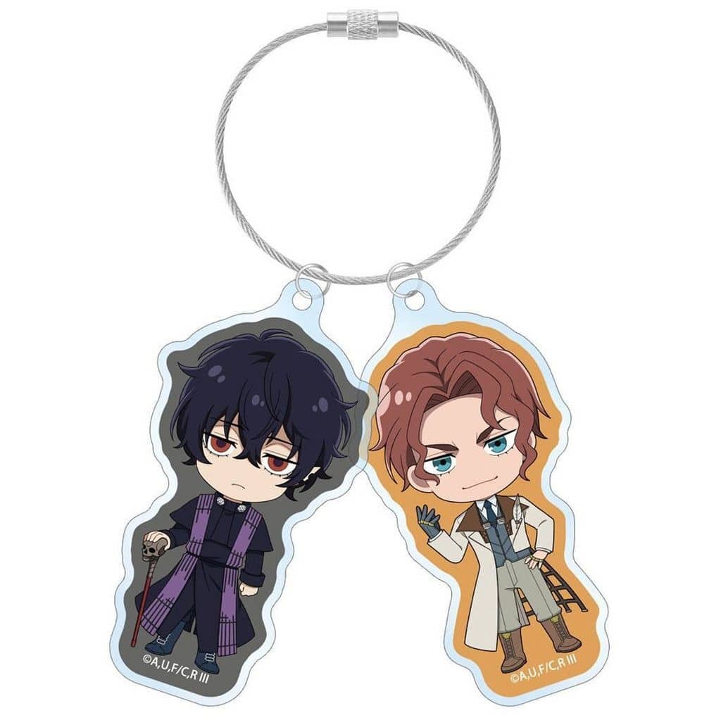 Record of Ragnarok Beelzebub & Nikola Tesla Chibi Character 2-Link Wire BIG Acrylic Keychain - Arma Bianca