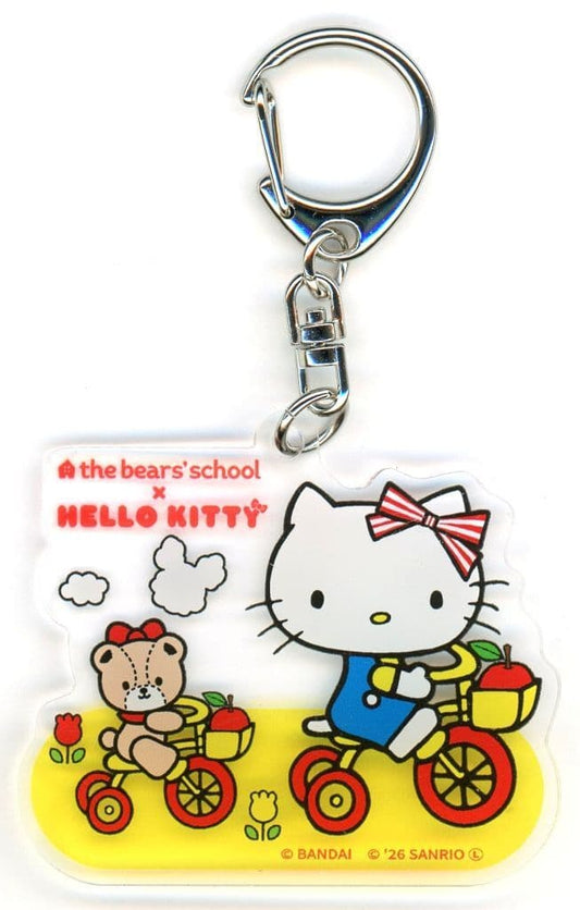 Hello Kitty Acrylic Keychain Kumanoko Gakko x Hello Kitty Sanrio Characters (Used)