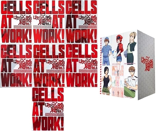 Cells at Work! Complete Limited Production Set 7 Volumes Anime Blu-ray DVD (Pre-owned)