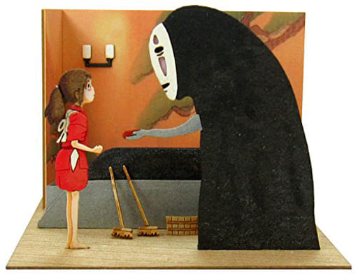 Studio Ghibli Mini Spirited Away Miniature Art Kit No-Face Chihiro Kit (Pre-owned)