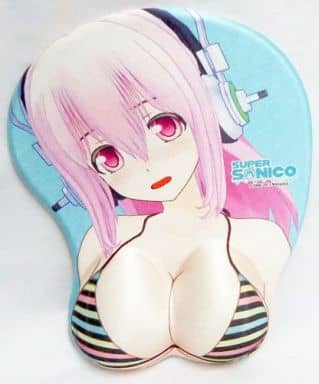 Super Sonico Sonico Mouse Pad Swimsuit Border Version 3D Silicone Super Sonico Character Goods - SK Japan (Pre-owned)