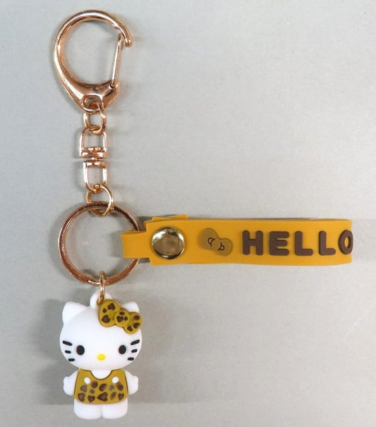 Sanrio Characters Hello Kitty Leopard Print Brown Mascot Keychain - Keikan Company